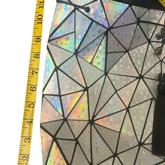 Iridescent Holographic Geometric Backpack. NWT - Picture 9 of 9